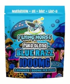 Blue Razz Flying Horse Fukd Blend Gummies 1000MG