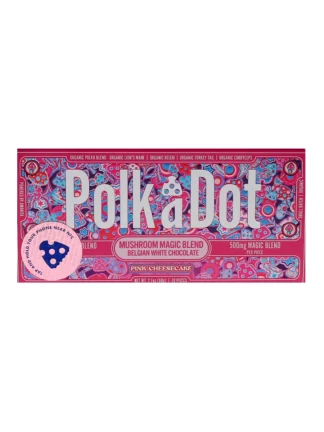 Pink Cheesecake PolkaDot Magic Mushroom Belgian White Chocolate 500mg