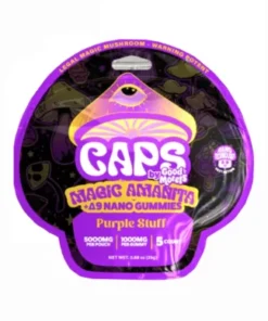 Purple Stuff CAPS by Good Morels Magic Amanita+D9 Nano Gummies 5000mg